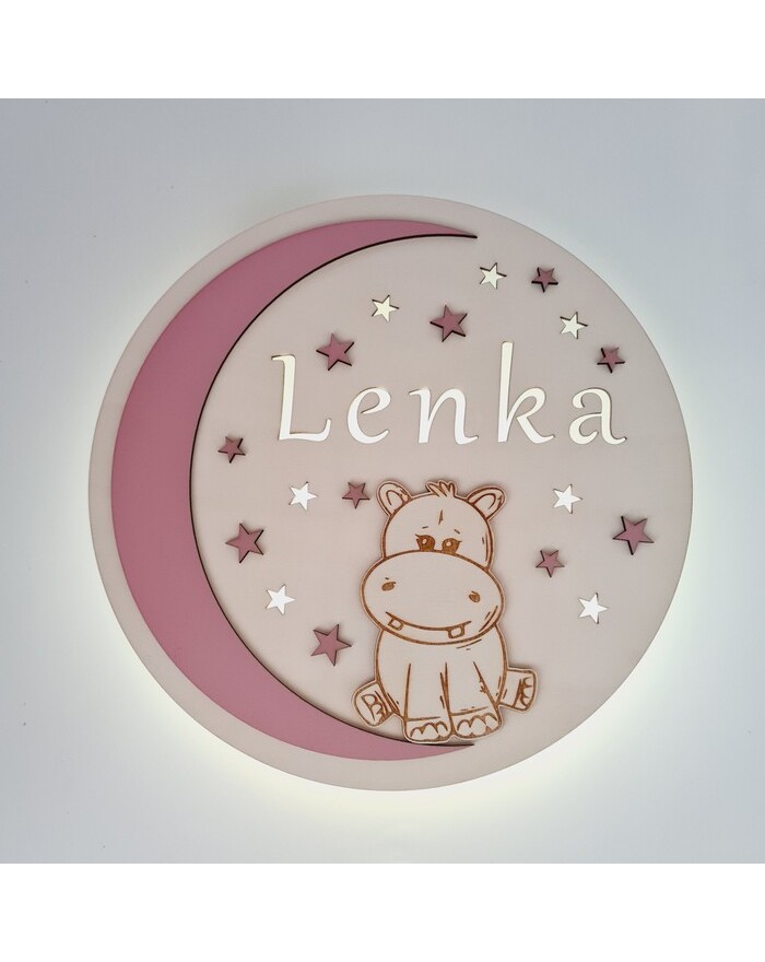 Lampka nocna, pokój dziecka, hipcio