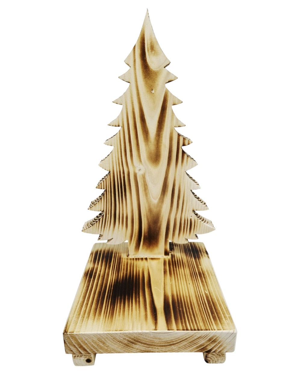 Drewniane choinki z podstawką - idealna baza do tworzenia świątecznych kompozycji  i dekoracji nagrobnych.